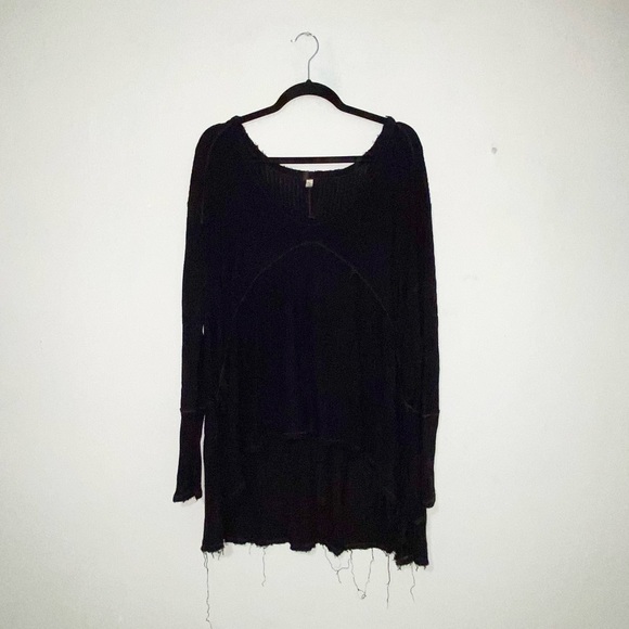 Free People Waffle Knit long Sleeve Top! - Picture 2 of 4